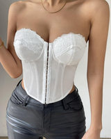 -White color
-Lace fabric
-Clasp front
-Strapless
GA008399 TOP WHT