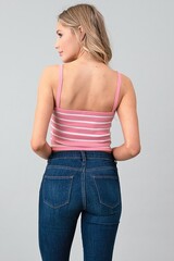 PINK STRIPED CAMI