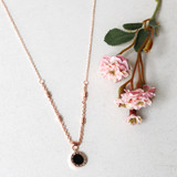-BLACK ON FRONT SIDE
-WHITE ON BACK SIDE
-ROSE GOLD CHAIN
-LONG CHAIN
0621 BLACK AND WHITE CHARM NECKLACE 