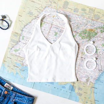 -White
-Halter
-Unlined
-Fabric Stretches
Model is Wearing Size Medium
Material:
94% Cotton
6% Spandex
BW4097-HALT-WHT