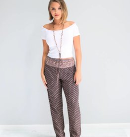 Patterned Drawstring Pants