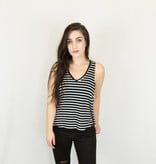 V-Neck Striped Tank