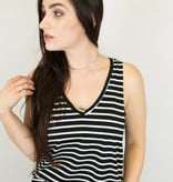 V-Neck Striped Tank