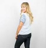Two Toned Polka Dot Pocket Tee