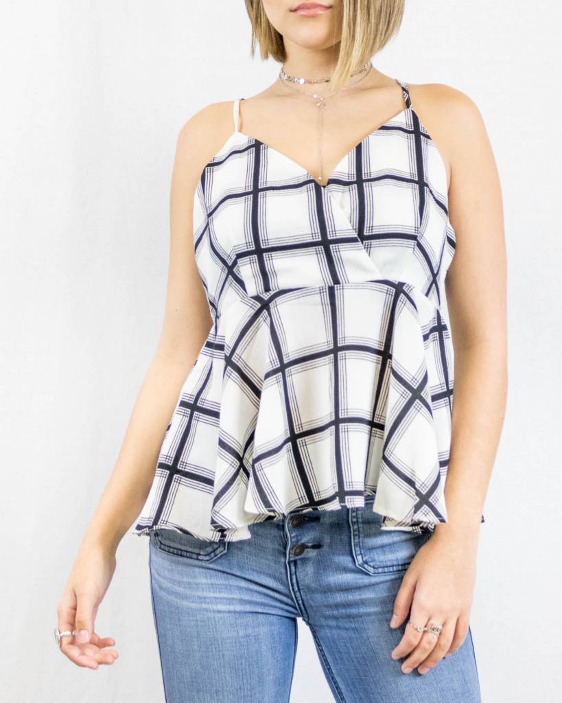 Black and White Plaid Tank